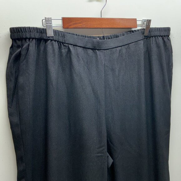 1X Dress Pants Linea by Louis Dell'Olio Black Pebble Crepe So Nice - Picture 2 of 8